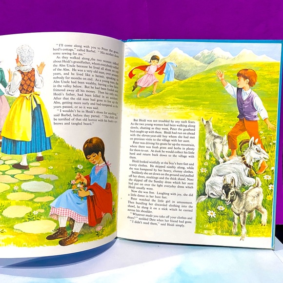HEIDI STORY TIME VINTAGE 1983 HARDCOVER BOOK AN OLD FASHION STORY - Picture 3 of 12